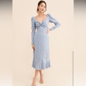 Elegant Blue Midi Dress